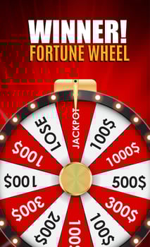 Casino Wheel Winner Banner vector