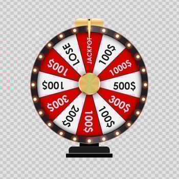 Casino Wheel Winner Banner vector