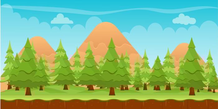 Conifer Trees Background vector