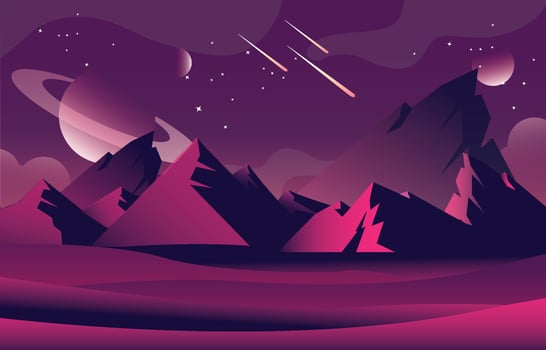 Outer Space Landscape vector