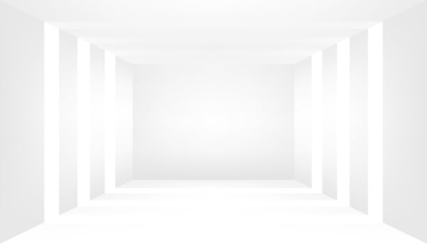 Empty white room. Blank room, Wall and floor interior background. Abstract 3d interior. vector