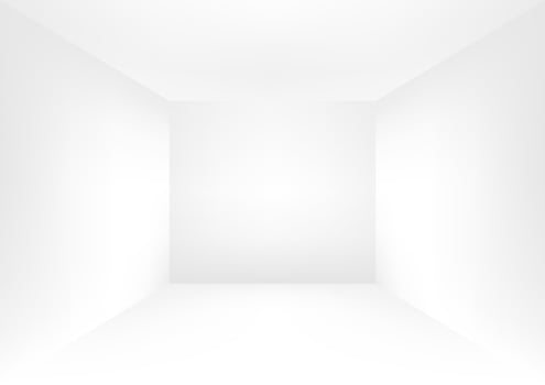 Empty white room. Blank room, Wall and floor interior background. Abstract 3d interior. vector