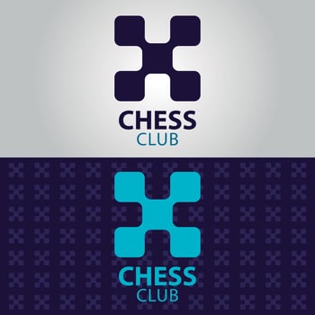 Chess club logo vector