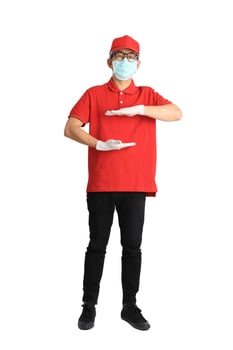 Asian Messenger with Mask photo