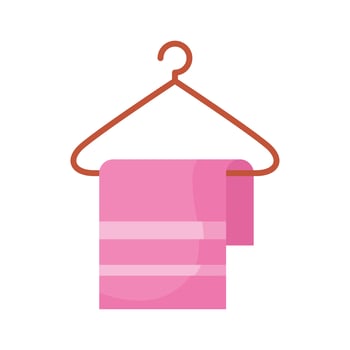 towel hanging in clothespin icon vector
