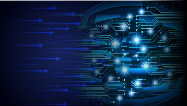 cyber circuit future technology concept background vector