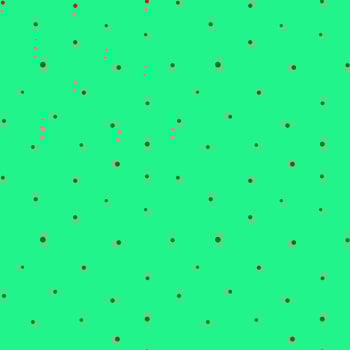 Vector illustration of seamless pattern with small Red dots covering bright green background