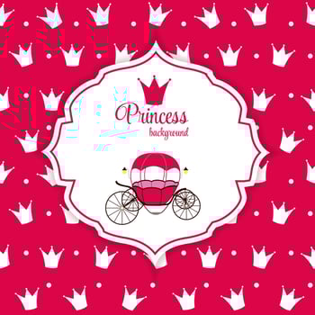 Princess Crown Background Vector Illustration.