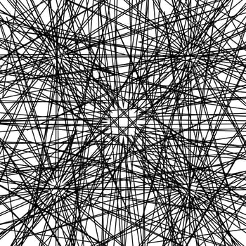 Black and white hypnotic background. Vector Illustration.