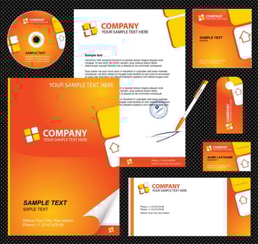 Corporate Business Kit design vector