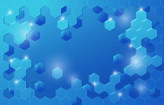 Blue Gradient Hexagonal vector