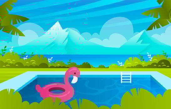 Summer Swimming Pool Background vector