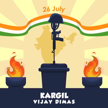 Happy Kargil Vijay Diwas vector