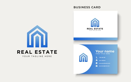 Roof House Real Estate Architecture Logo Template Isolated In White Background vector