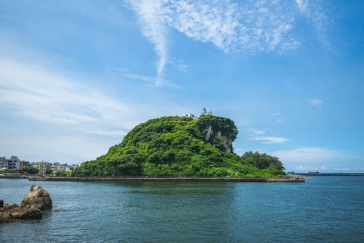 Landscape of Kaohsiung at Sizihwan bay, Taiwan photo