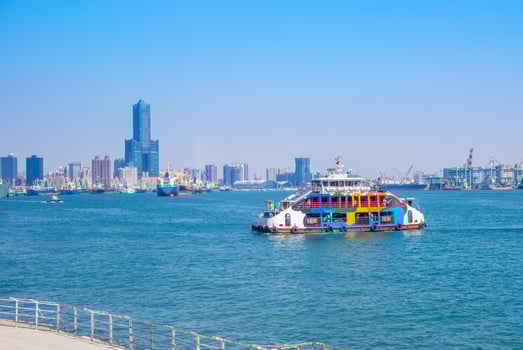 Kaohsiung harbor in Taiwan photo