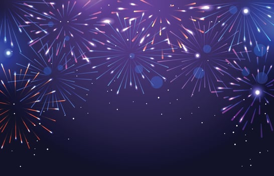 Colorful Fireworks Background vector
