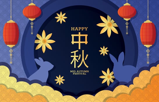 Mid Autumn Festival Background vector