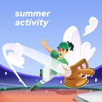 Softball Activity Concept vector