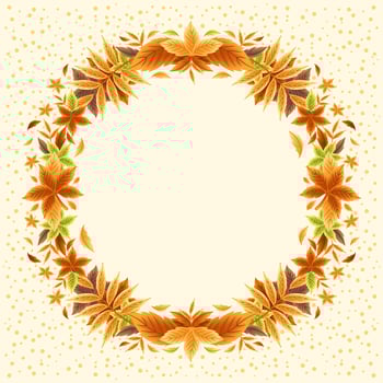 Beautiful Fall Leaves Border Concept vector