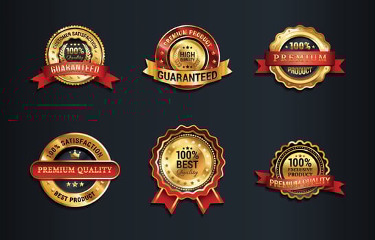 Golden Trust Badge Collection vector