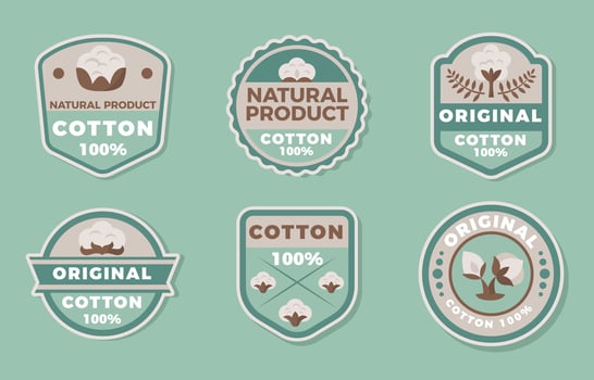 Organic Natural Non Artificial Cotton Fabric vector