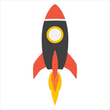 Rocket launch. Business concept. vector
