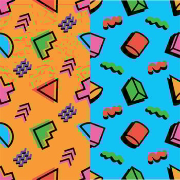 Colorful Random 90's Pattern Background vector