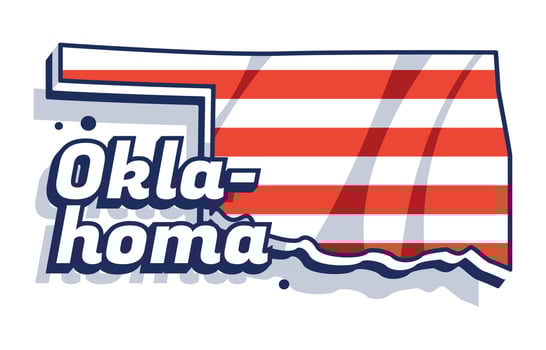 Oklahoma Map Background vector