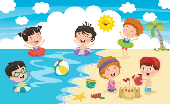 Concept Drawing For Summer Season vector