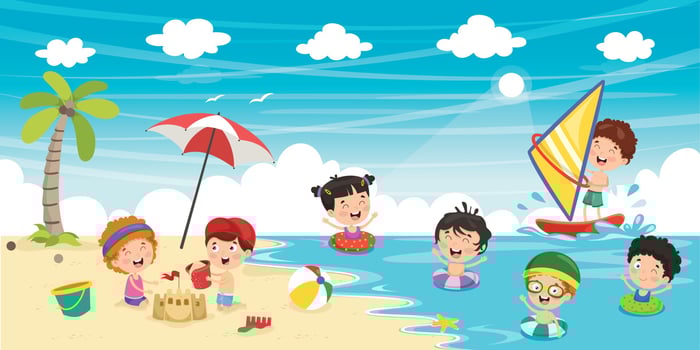 Concept Drawing For Summer Season vector