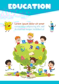 Education Concept With Children vector