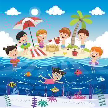 Concept Drawing For Summer Season vector