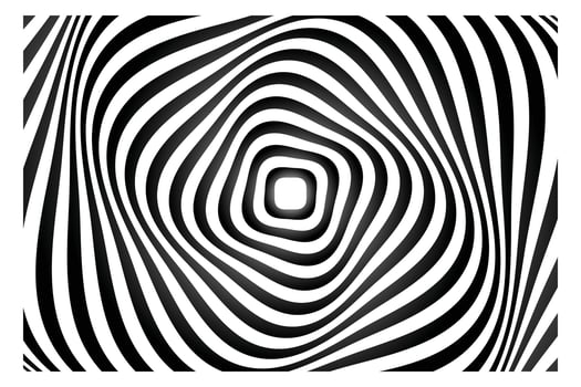 Hypnotizing Black And White Pattern Background vector