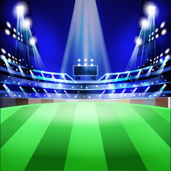 Soccer stadium background vector