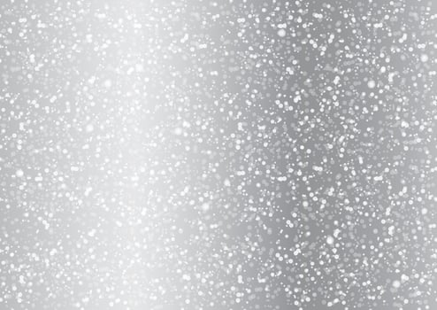 Seamless Silver Abstract Background With Snowflakes, Lights, And Halos. Vector Illustration. Horizontally And Vertically Repeatable.