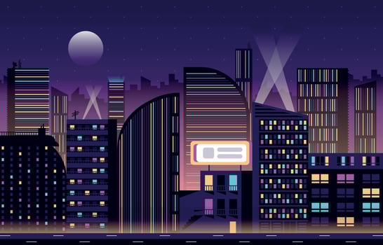 Night Cityscape Background vector