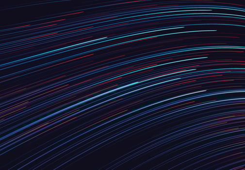 Business graph of growth and falling profits. Speed Lines composed of glowing backgrounds. Vector illustration