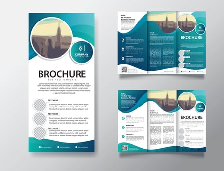 tri fold brochure template for promotion marketing vector