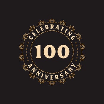 100 anniversary celebration, Greetings card for 100 years anniversary vector
