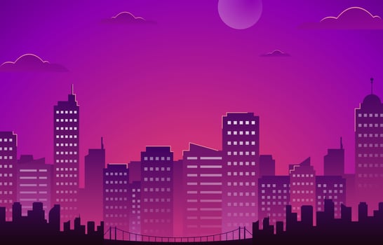 Skyscraper with Moon Light vector