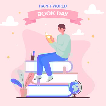 Happy World Book Day vector