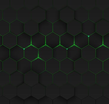 Abstract green hexagonal background Futuristic technology concept vector