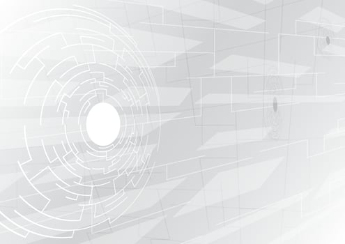 Perspective HUD circle. Abstract technology background vector