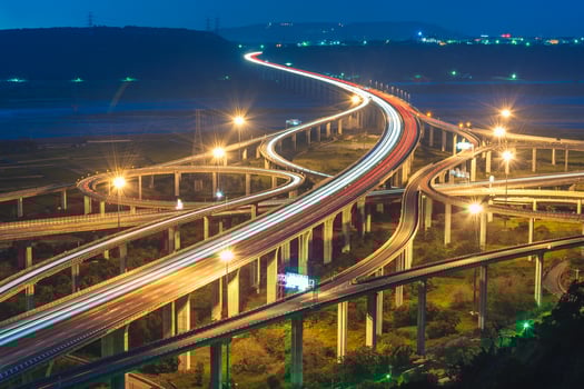 Interchange system of highway in Taichung, Taiwan photo