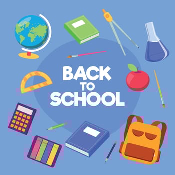 School Suplies Background vector