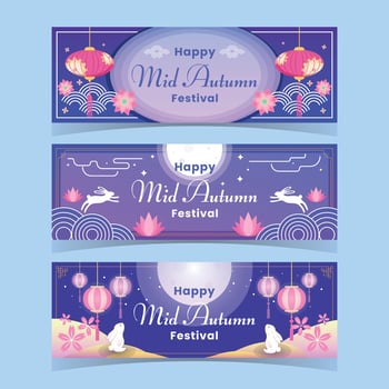 Mid Autumn Festival Banner vector