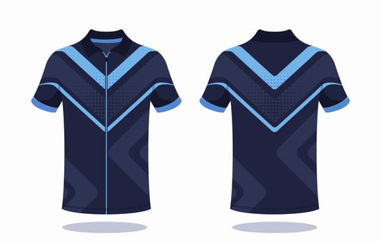 Strip Blue Bike Jersey Template vector