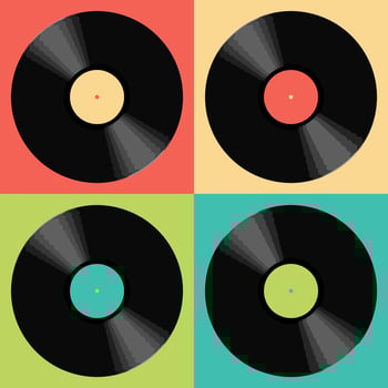 Retro Vinyl Record Pop Art vector