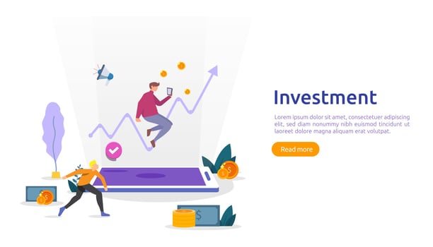 Investment Concept banner vector